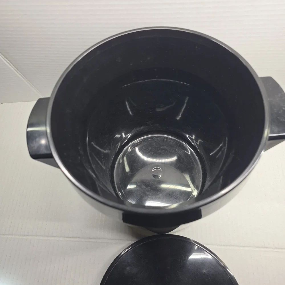 VTG 1970s NFL Ice Bucket Thermo-Serv West Bend Black Plastic 28 Team‎ Logos USA